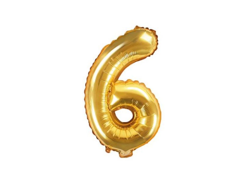 Fólia lufi szám ZÖLD 35 cm -6 ( NEM TÖLTHETŐ HÉLIUMMAL ) - PartyDeco