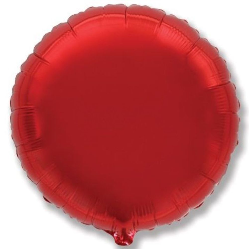 Fóliás léggömb 45 cm Kerek piros - Flexmetal