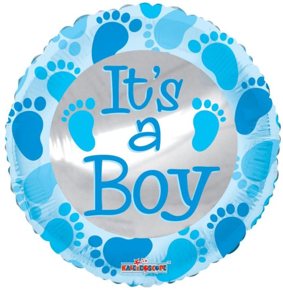 Fóliás lufi kerek - It´s a Boy - 45 cm - Baba ünnep - SMART