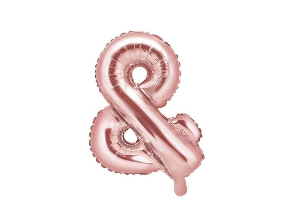 Fóliás lufi szám & Aranyrózsaszín - ROSE GOLD 35 cm - PartyDeco