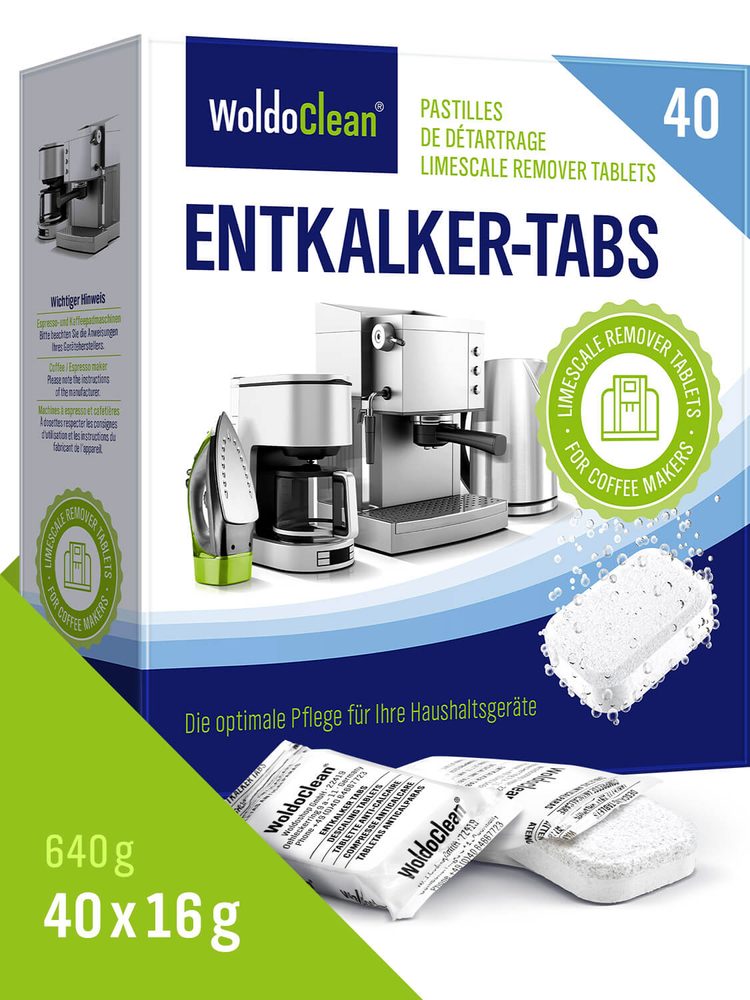 Kávéfőzőkhez való vízkőoldó tabletták 40 db - WoldoClean®