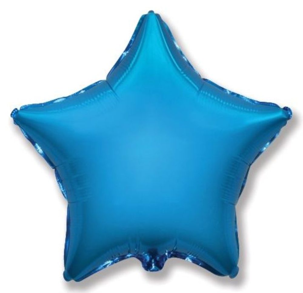 Kék csillag fóliás lufi 45 cm - Flexmetal