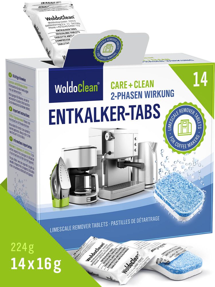 Kétfázisú vízkőoldó tabletták 14 db - WoldoClean®