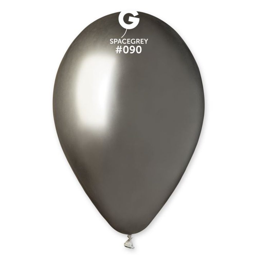 Króm ballon 1 db fényes űrszürke - átmérő 33 cm - SMART