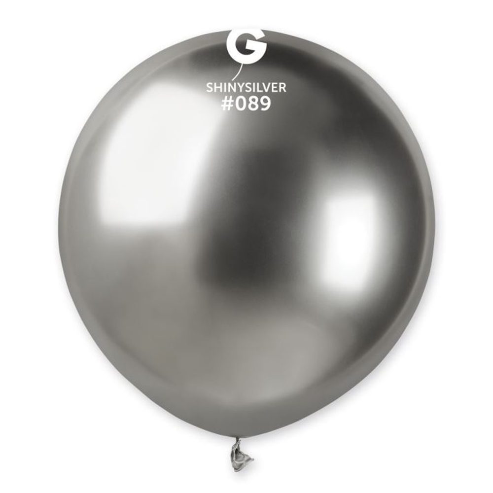 Króm ballon 48 cm – fényes ezüst 1 db - SMART