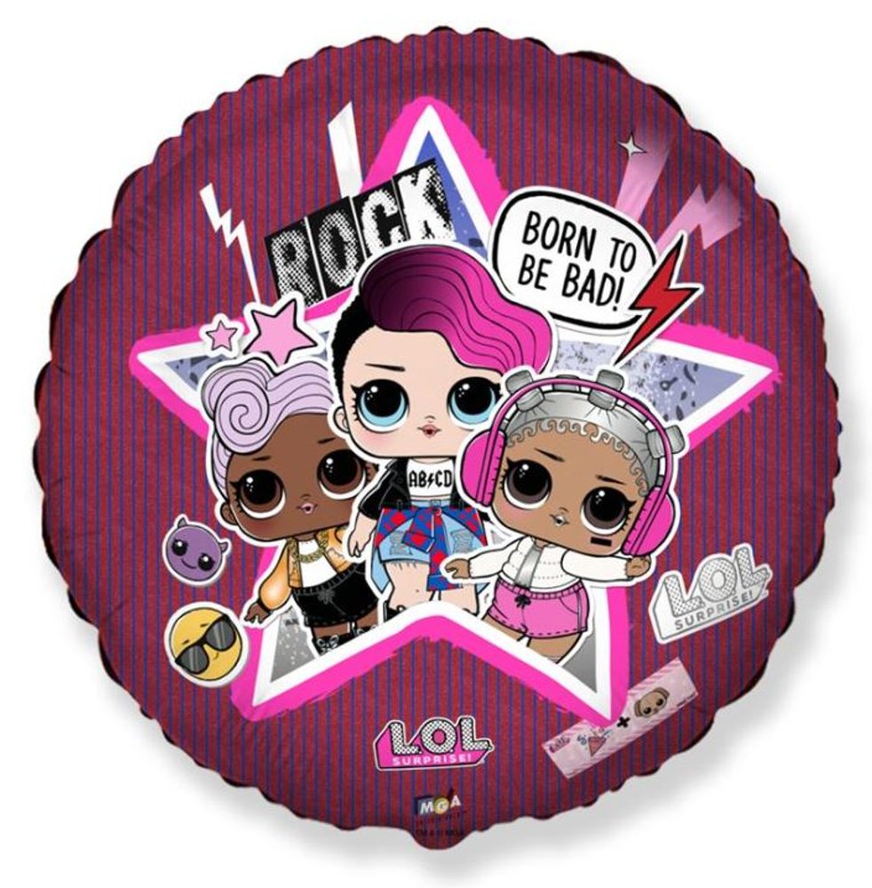 LOL STAR fóliás lufi 45 cm - Flexmetal