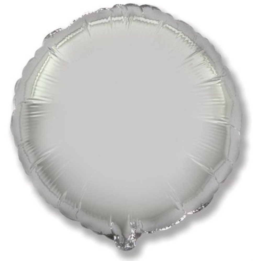 Léggömb fólia 45 cm kerek ezüst - lufi - Flexmetal