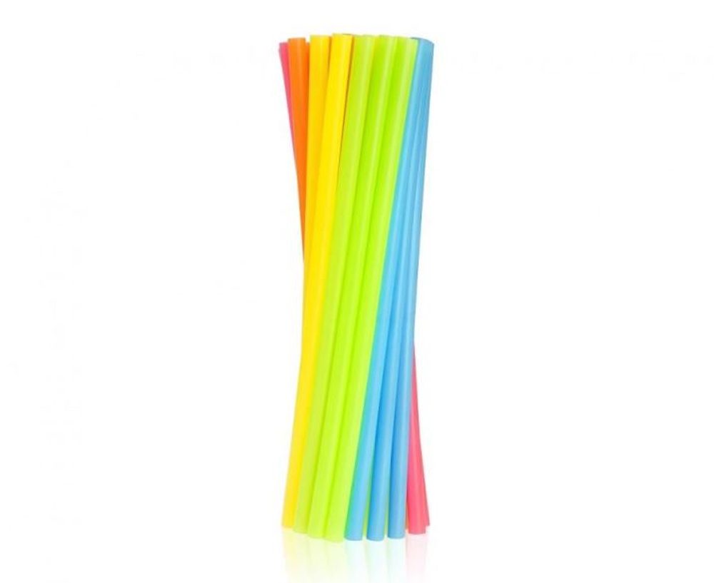 Műanyag szívószál - 9 x 240 mm - színkeverék - 250 db - GoDan