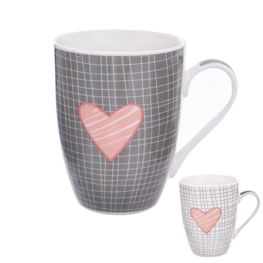 PINK HEART porcelán bögre 0