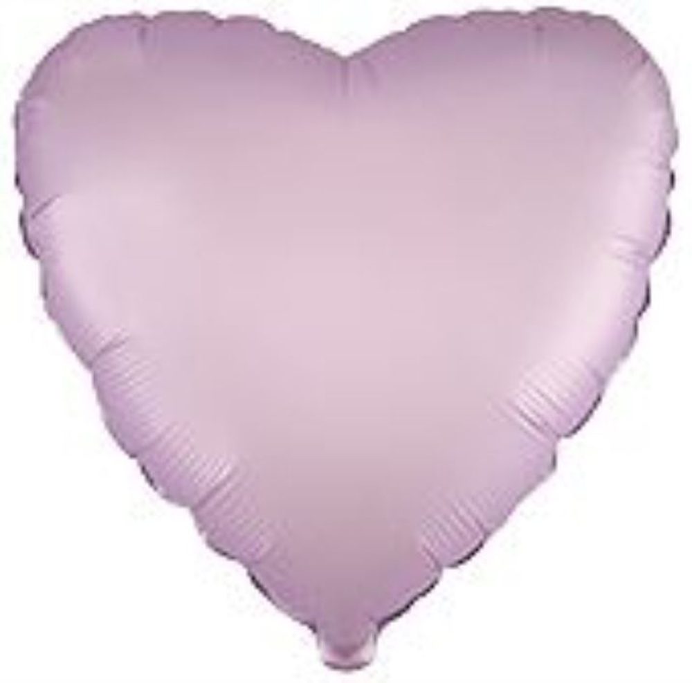 Pastel Lila Szív Fóliás Léggömb 45 cm - Liliom - Flexmetal