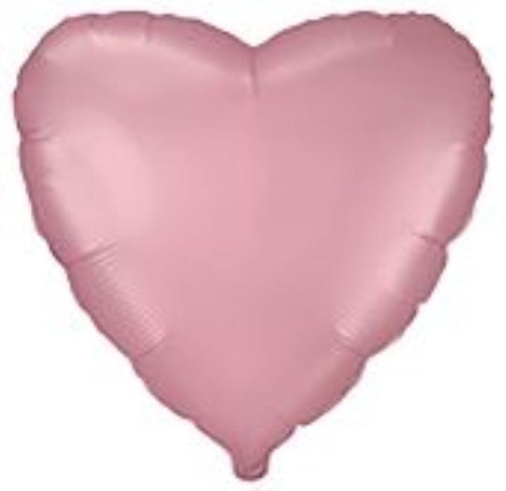 Pastelrózsaszín 45 cm-es szív fóliabalon - Flexmetal