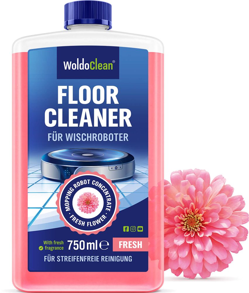 Robotporszívó padlótisztító 750ml Flower - WoldoClean®