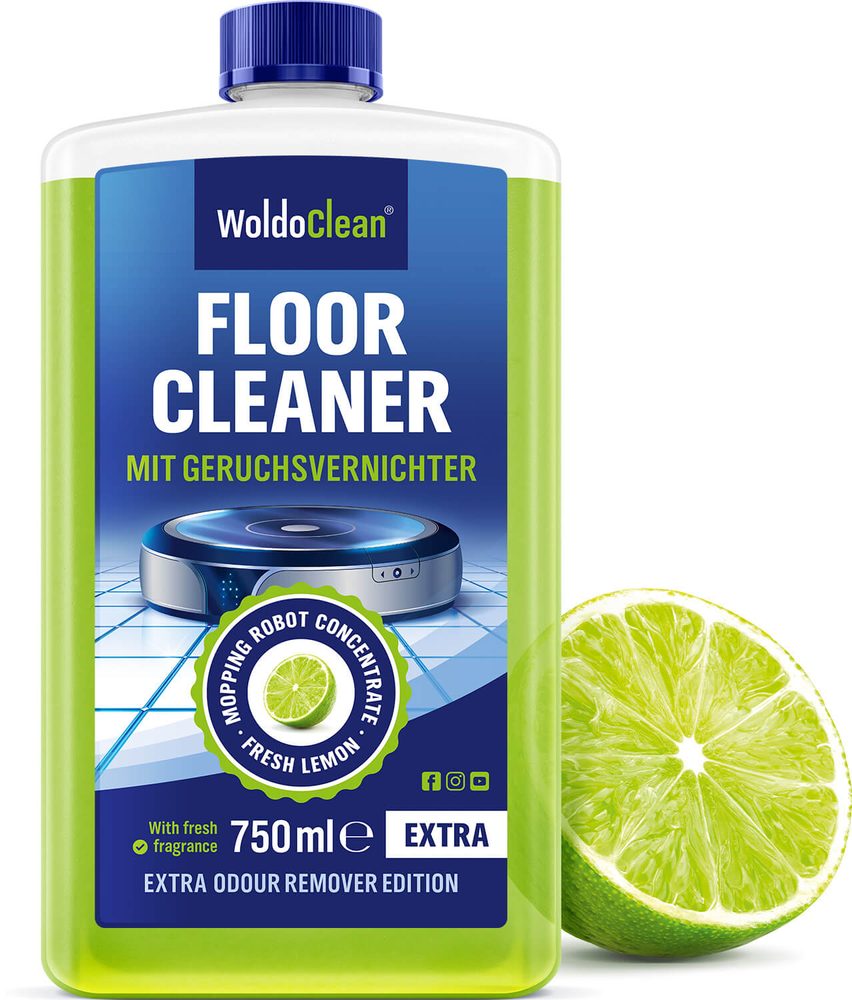 Robotporszívókhoz készült padlótisztító 750ml Citrom - WoldoClean®