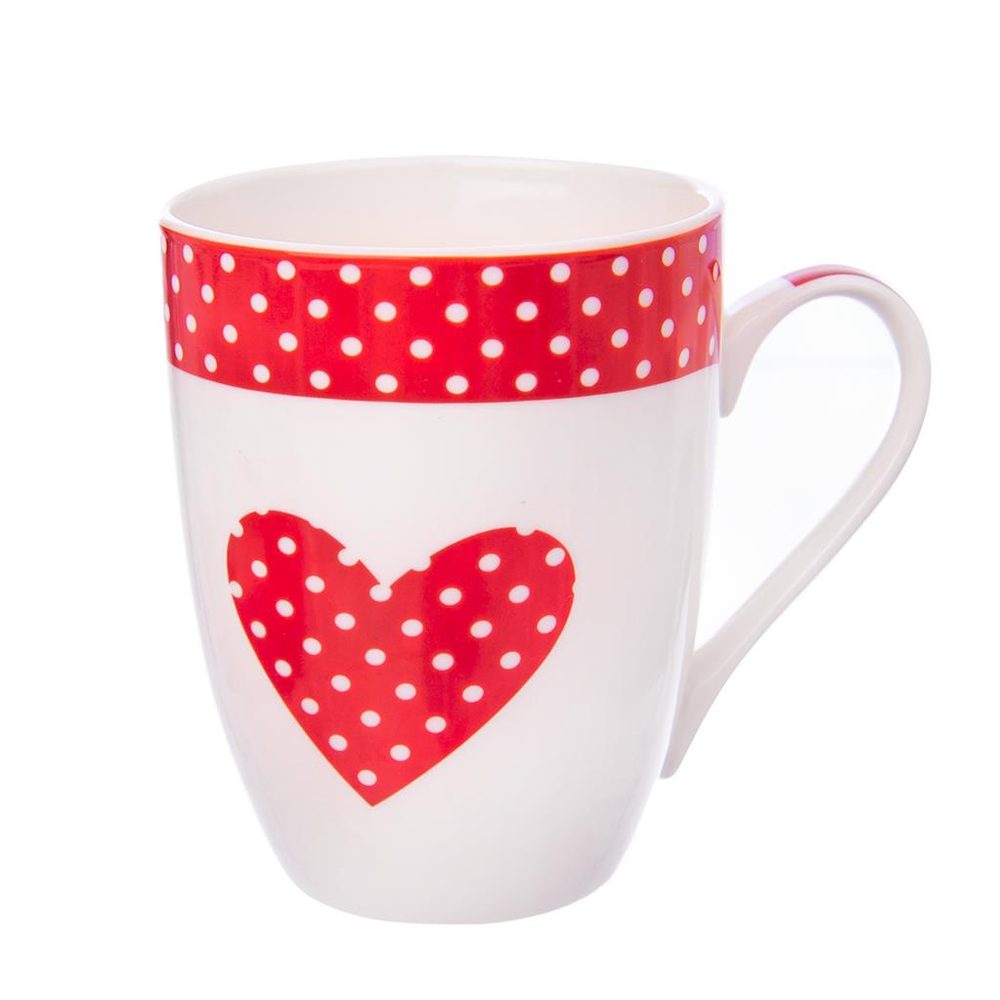 TEČKA mintás porcelán bögre 0