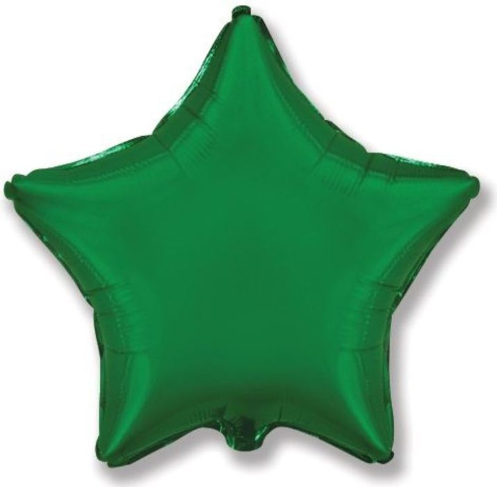 Zöld csillag fólia léggömb 45 cm - Flexmetal