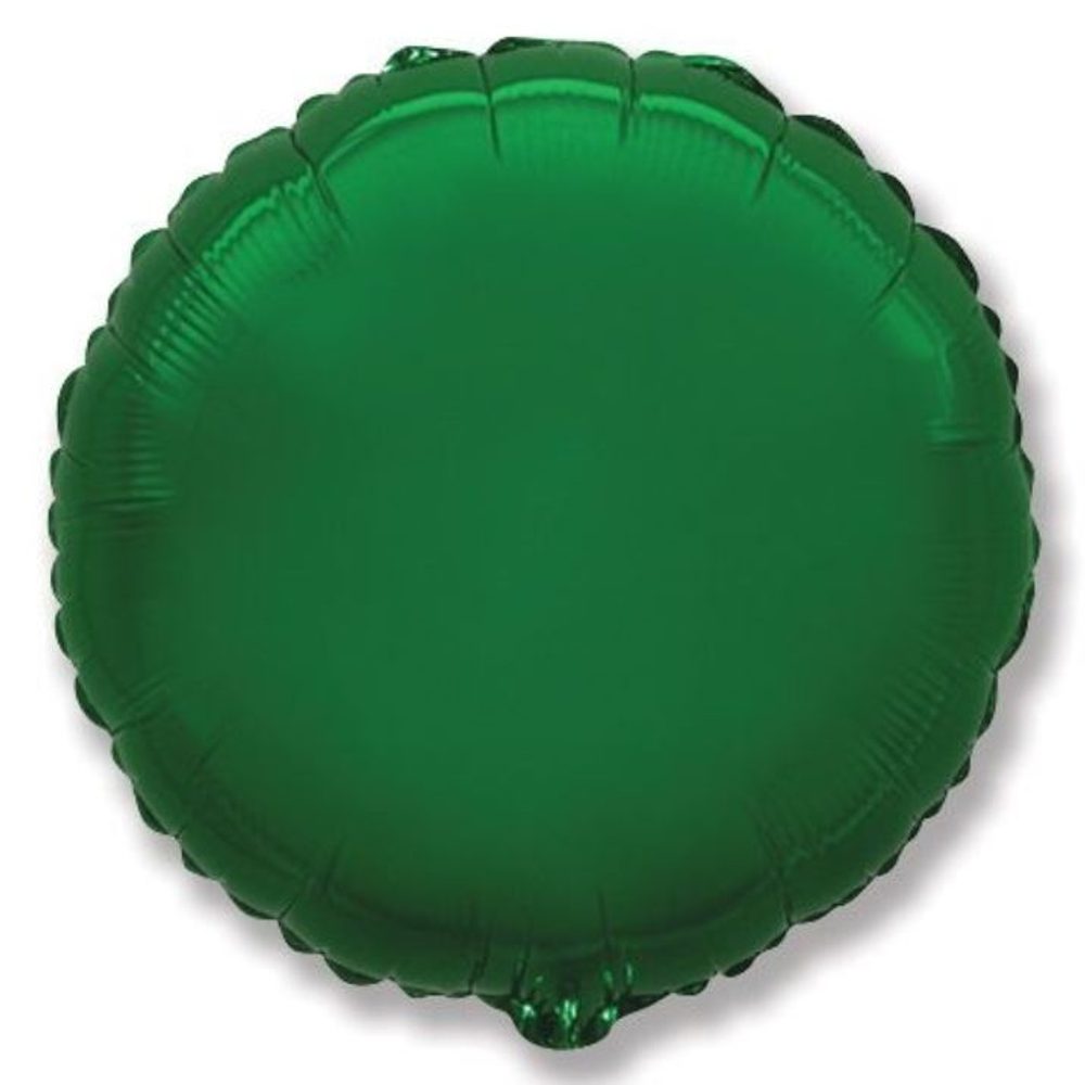 Zöld fóliás léggömb 45 cm - Kerek - Flexmetal
