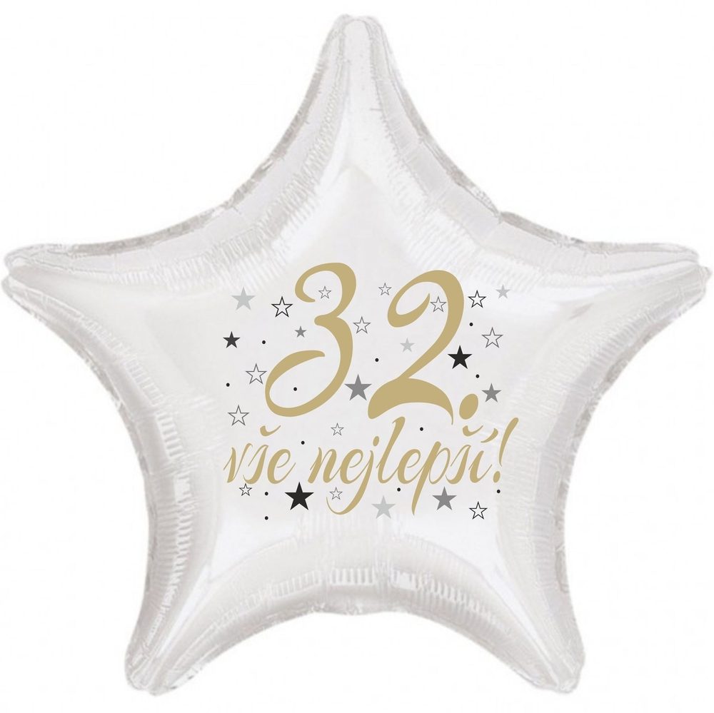 32. születésnapi csillag léggömb -