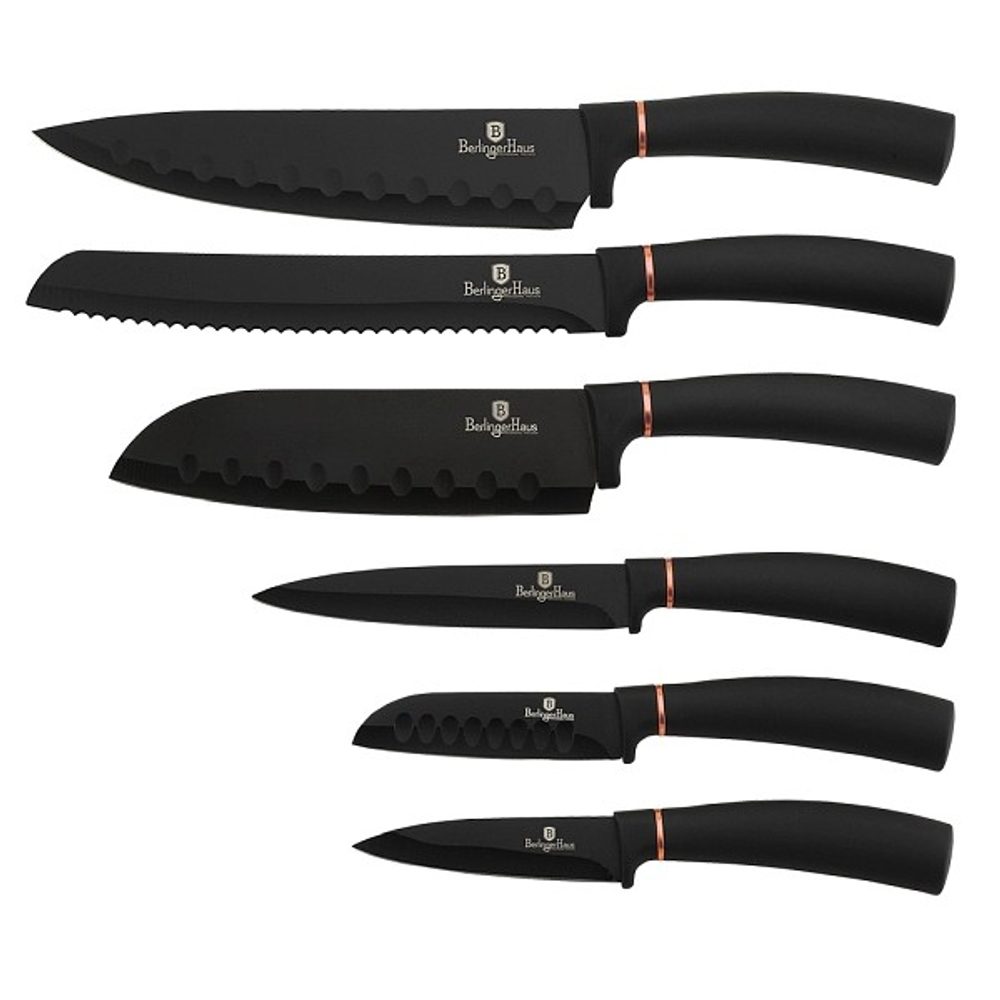 6 darabos késkészlet tapadásmentes felülettel Black Rose Collection BERLINGERHAUS BH-2337 - BERLINGERHAUS