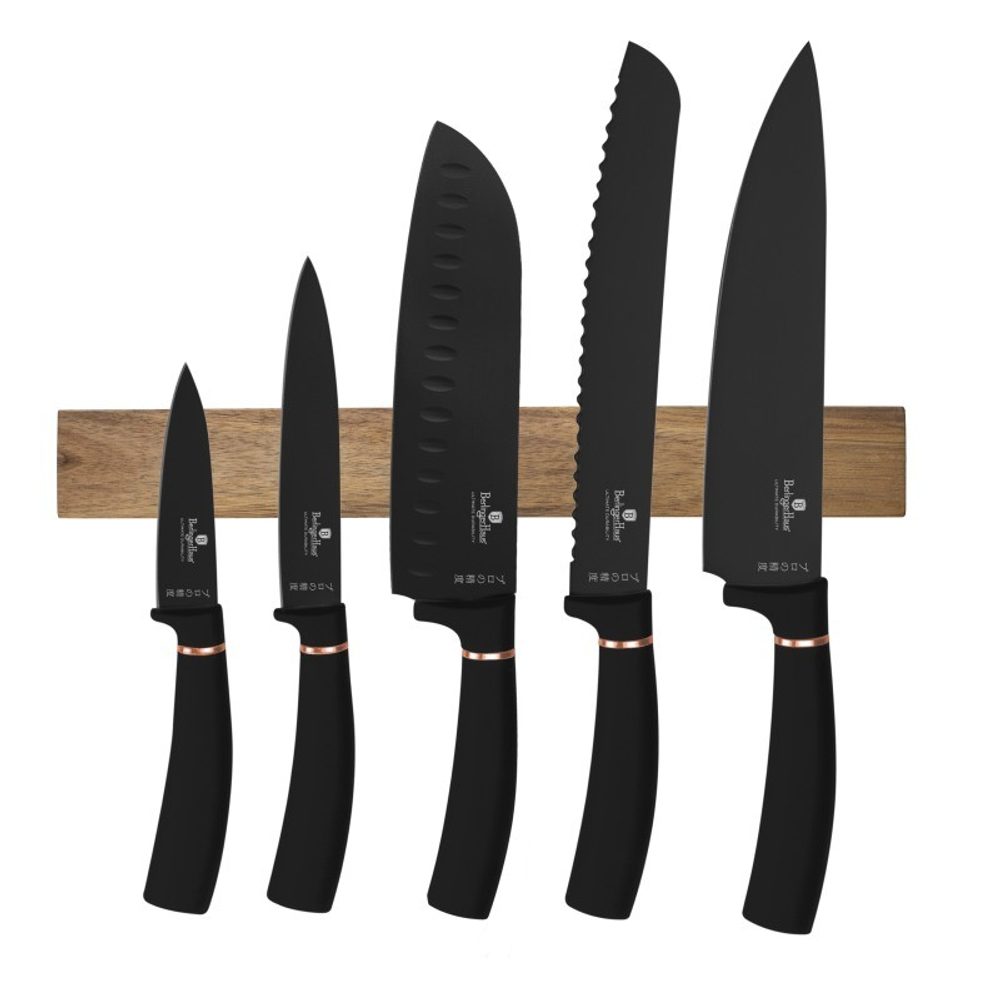 6 darabos mágneses késkészlet - Black Rose Collection - BERLINGERHAUS