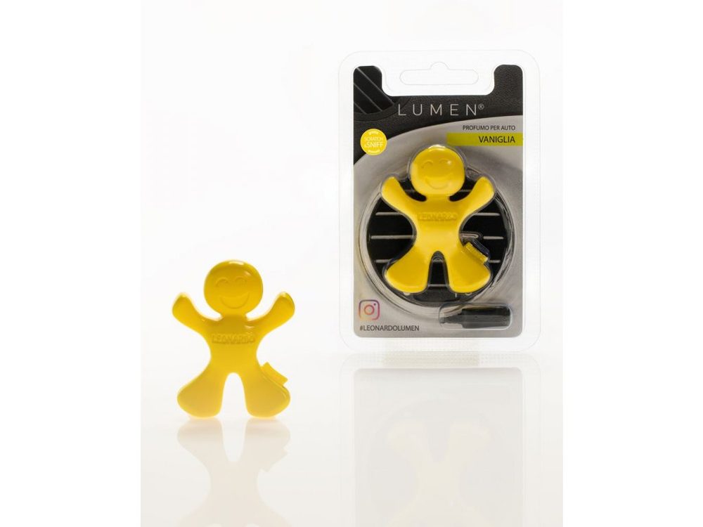 Autóillatosító figura Leonardo VANÍLIA sárga - LUMEN