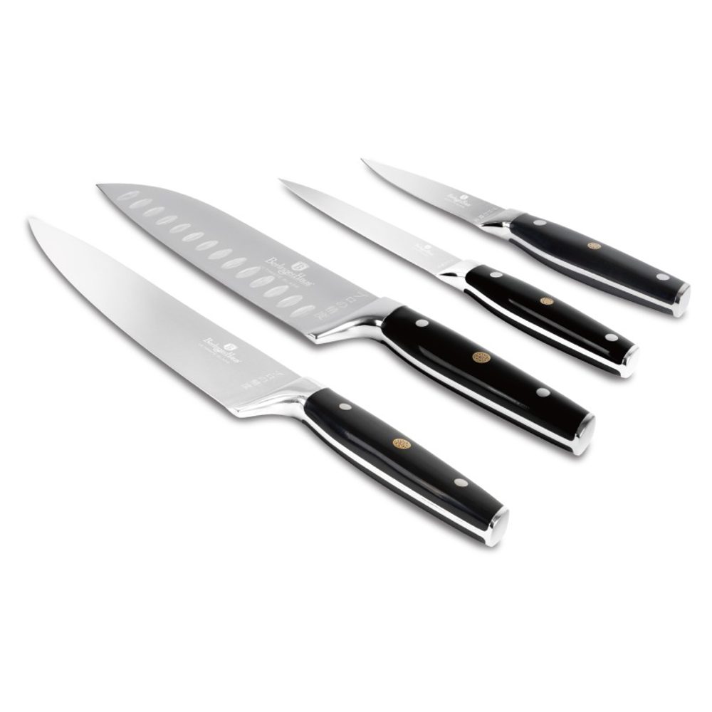 BERLINGERHAUS 4 db-os rozsdamentes késkészlet Matte Black Collection BH-3135 - BERLINGERHAUS