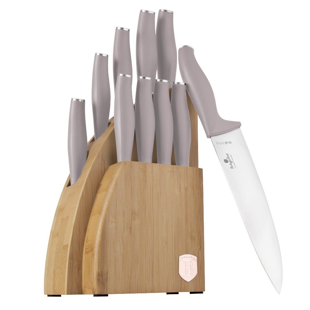 BERLINGERHAUS Késkészlet állvánnyal BAMBOO 10 db Taupe Collection BH-3122 - BERLINGERHAUS