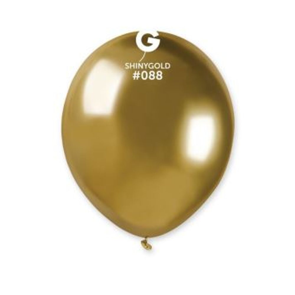 Kromált MINI lufi - 13 cm - fényes arany - 1 db - SMART