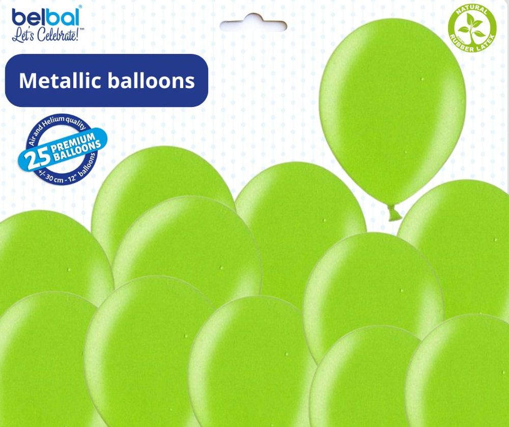 Lime zöld fémes lufik - 083 LIME GREEN - 50 db Belbal - Belbal