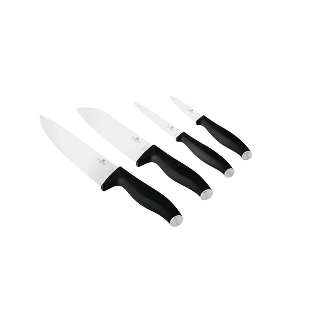 Matte Black Collection 4 darabos rozsdamentes kés készlet - BERLINGERHAUS