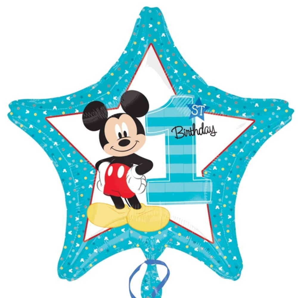 Mickey 1. születésnapi fólia lufi 43cm - Amscan