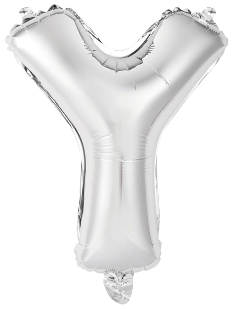 Y betű ezüst lufi 40 cm -