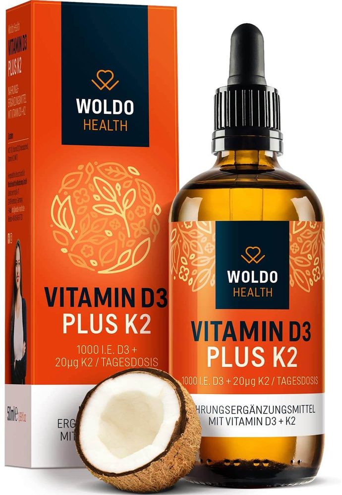D3+K2 vitaminok kókuszolajban - 50 ml - WoldoHealth®