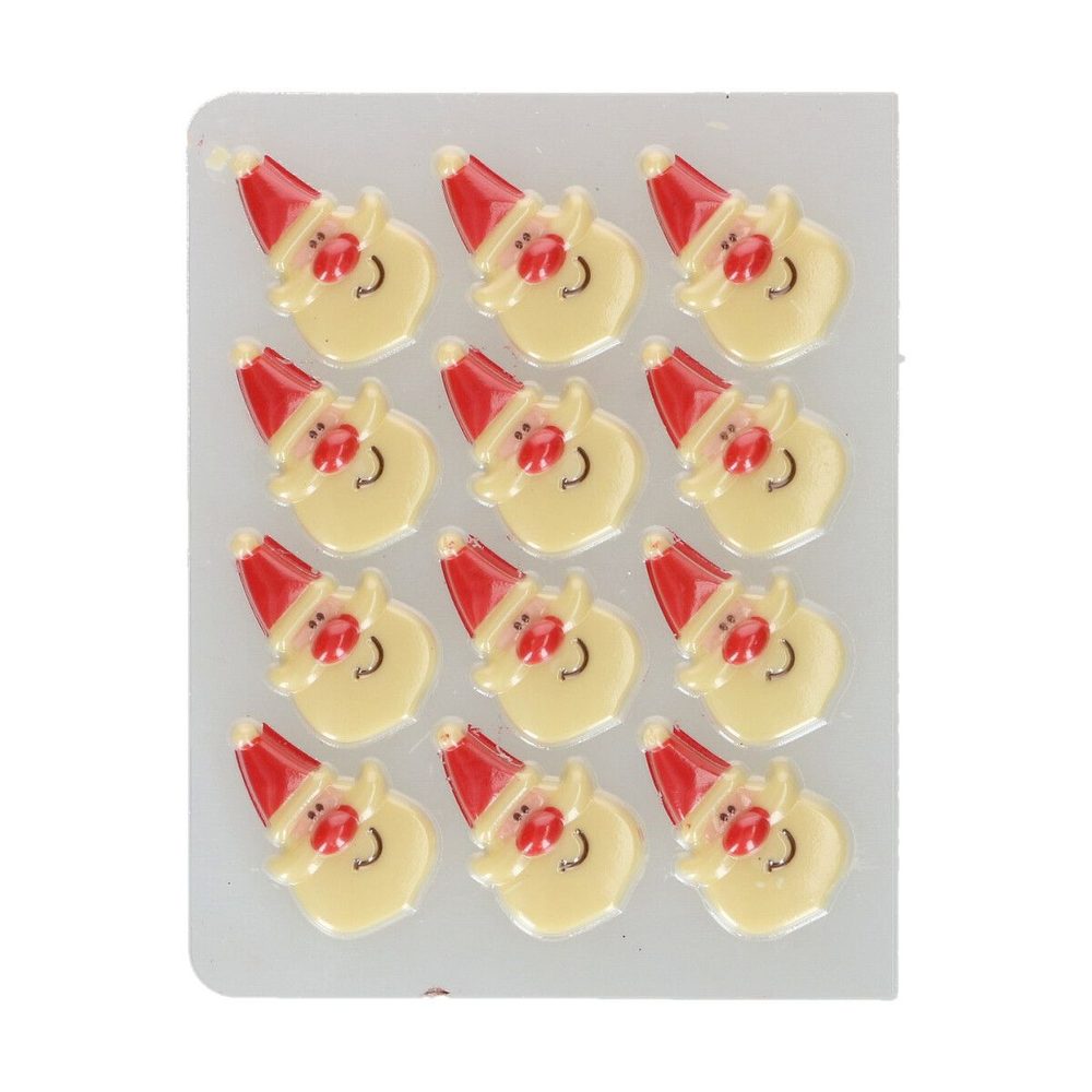 Csokoládé dekoráció Mikulás - 12 db - FunCakes