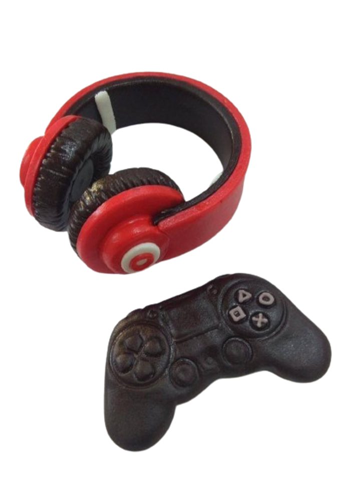 Cukordísz készlet tortára – joystick és fejhallgató - K-Decor