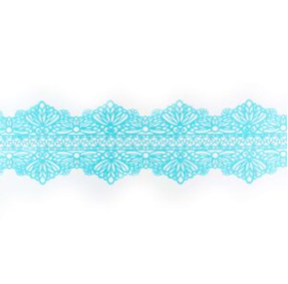 Ehető cukorcsipke – kék - 6 cm széles - K-Decor