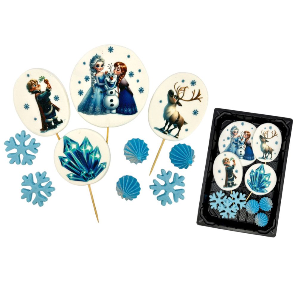 Frozen tortadíszítő cukordekoráció – készlet - K-Decor