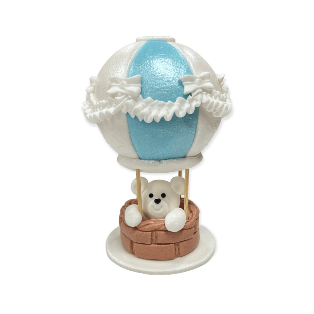 Mackó léggömbbel – kék - K-Decor