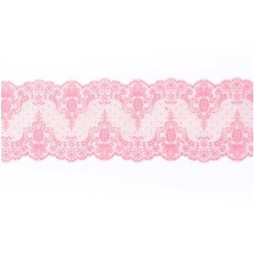 Rózsaszín cukorcsipke - szélesség 6 cm - K-Decor