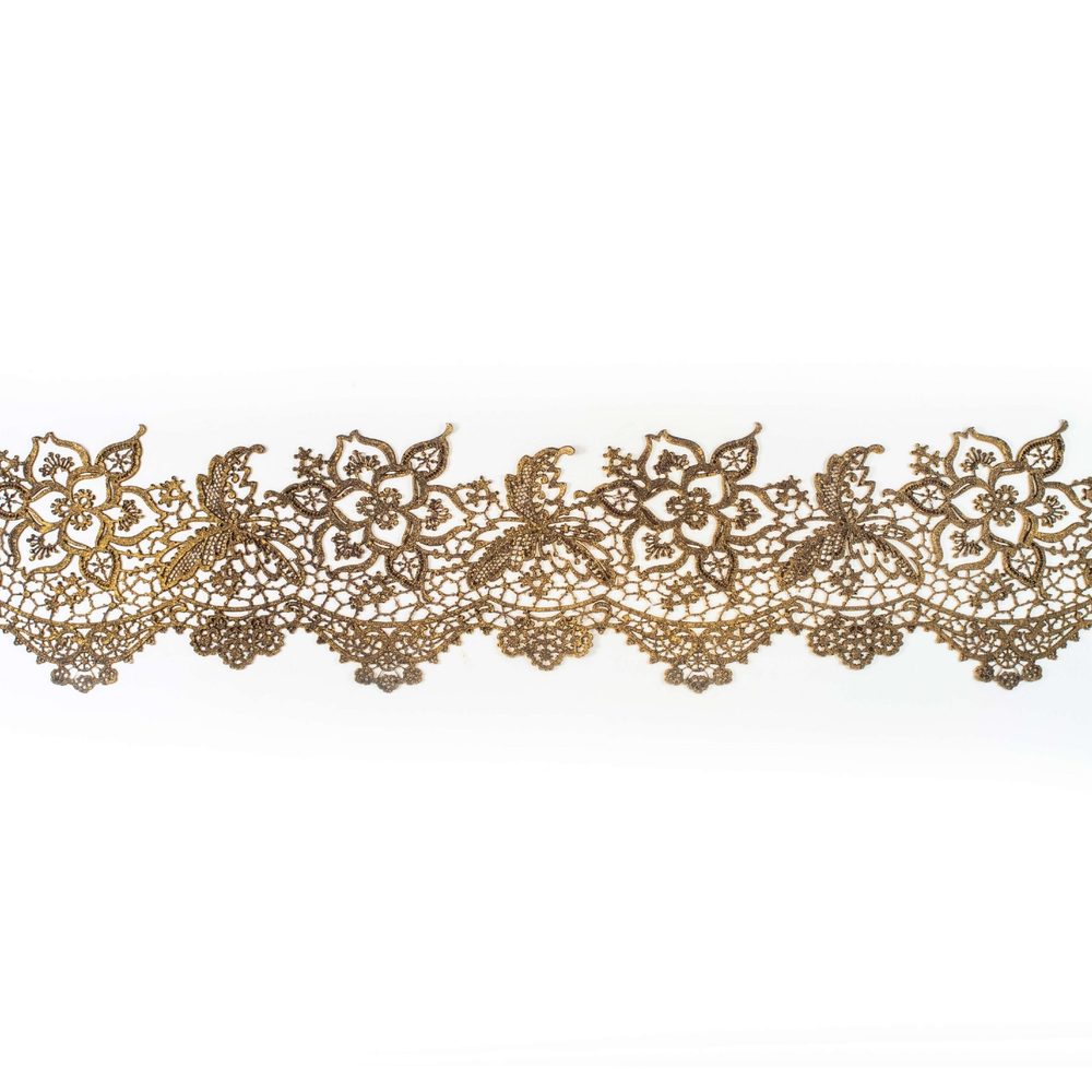 Ehető cukorcsipke – aranyszínű - szélesség 6 cm - K-Decor