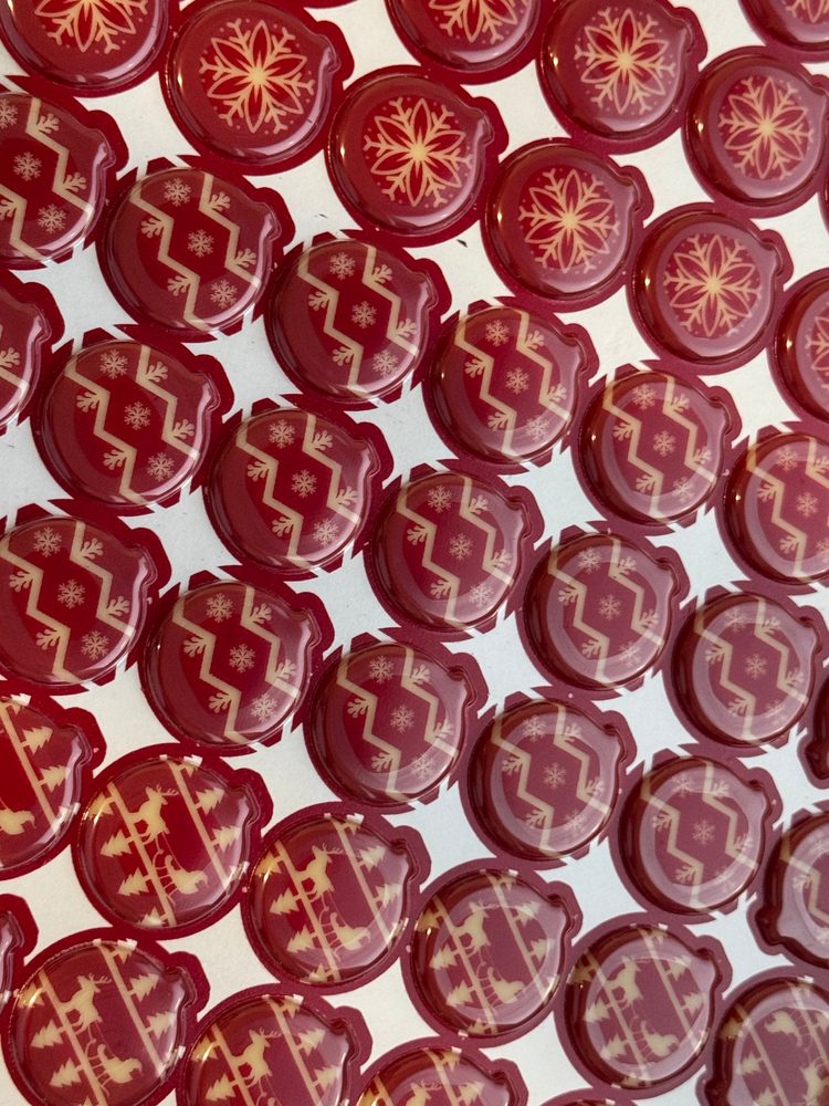 Csokoládé dekoráció - piros flakonok 189 db - Barbara Luijckx