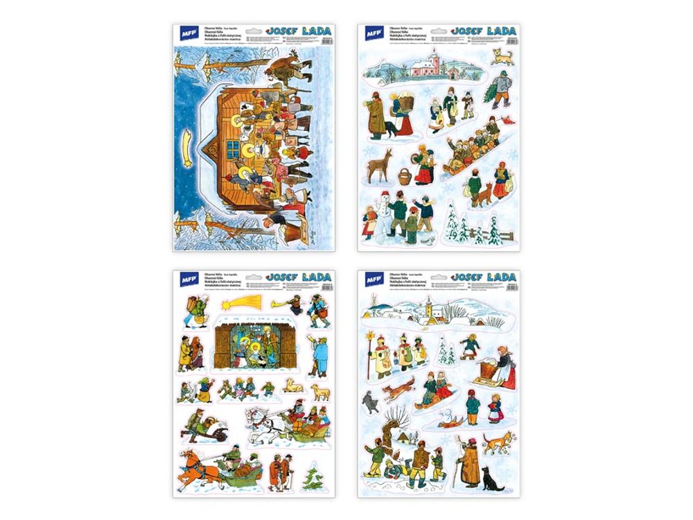 Karácsonyi ablakfólia Josef Lada VA019 30×42 cm (8885838) - MFP Paper