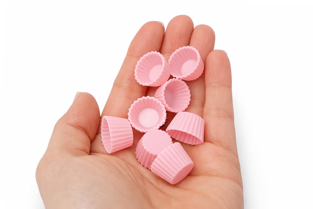 Miniatűr kosárkák - dekoráció 10 db -