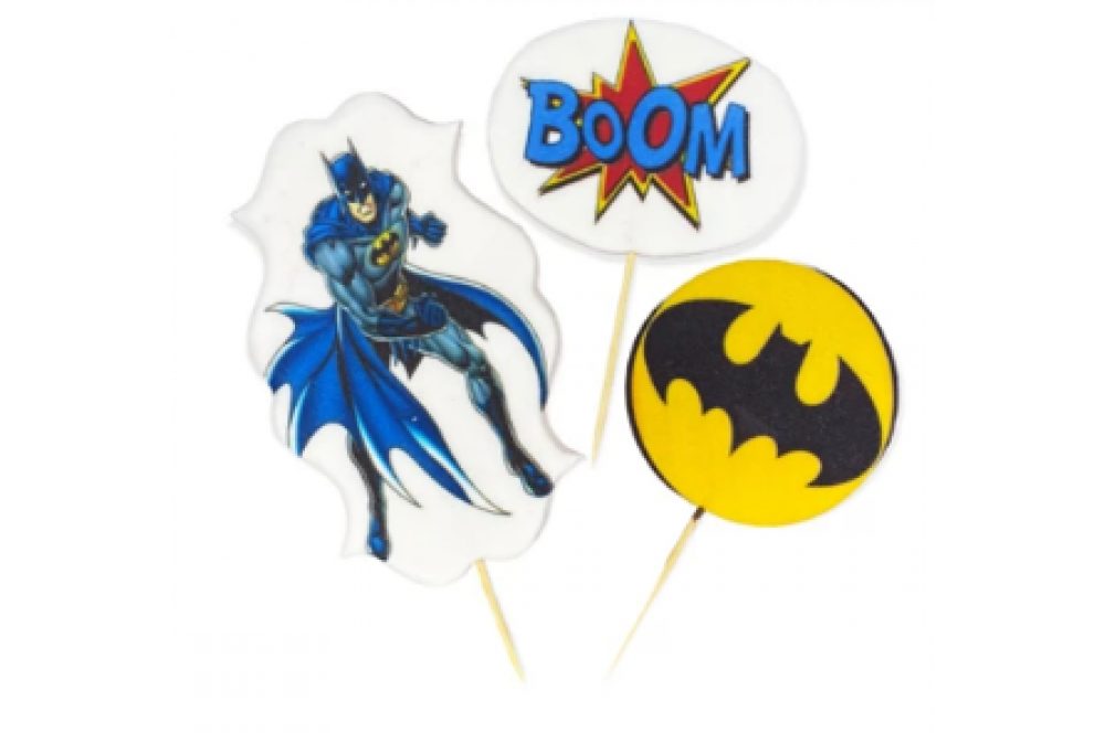 Szuperhős „Batman” tortadísz beszúrható pálcikán - K-Decor