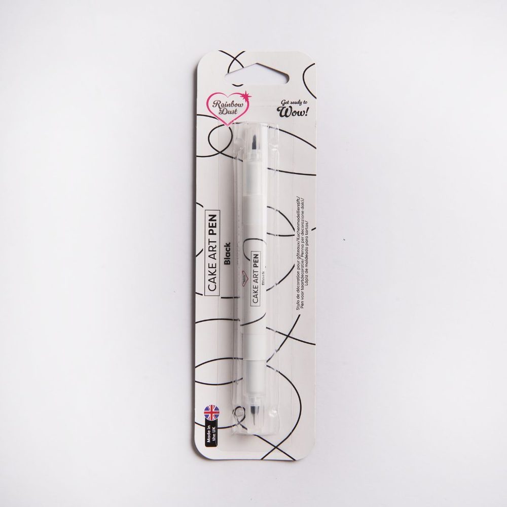 Kétvégű ehető filctoll – fekete - Rainbow Dust