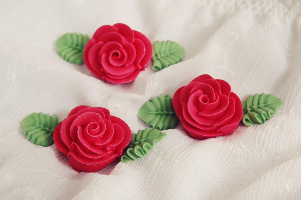 Nagy cukorrózsák (3 db) – piros -