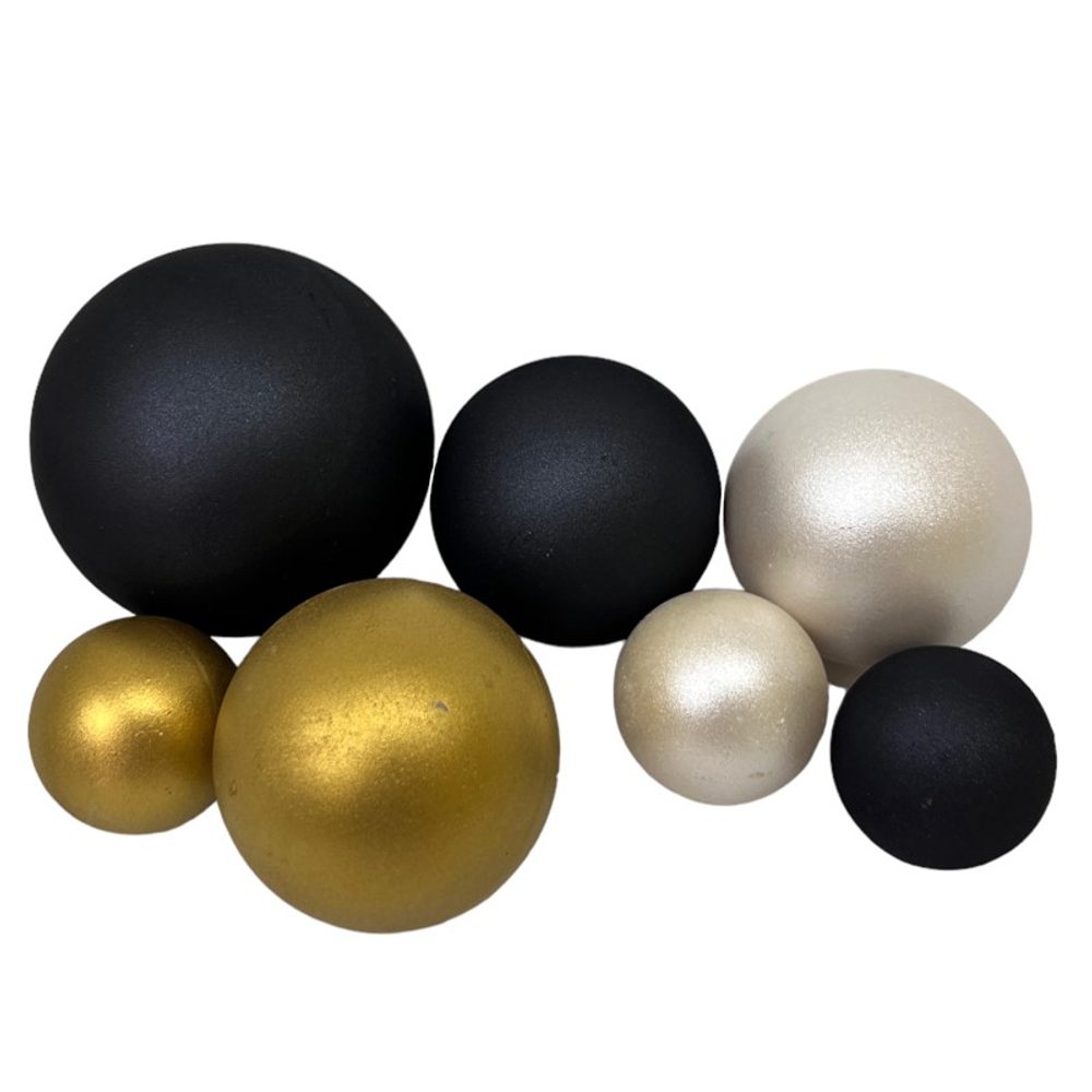 Csokoládé gömbök arany–fehér–fekete - K-Decor