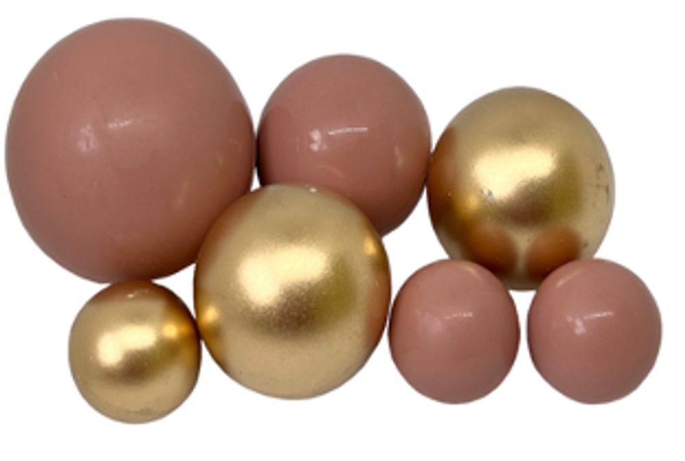 Csokoládé gömbök – arany-bézs - K-Decor