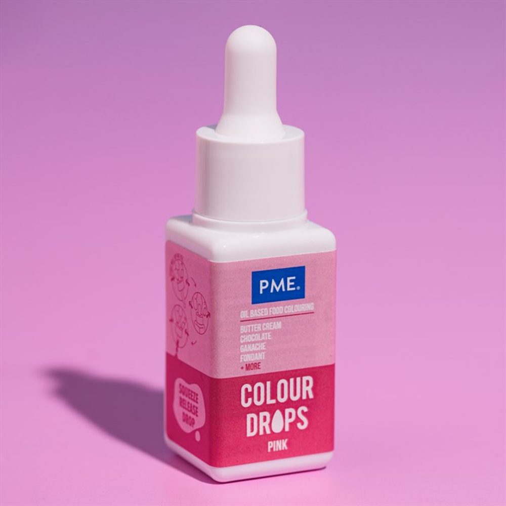 PME Colour Drops – rózsaszín ételfesték 20 ml - PME