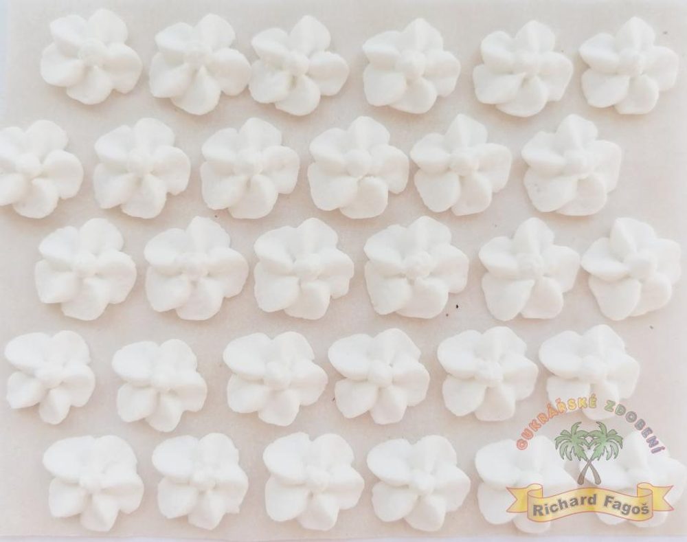 Cukor dekoráció virágok tálcán – 39 db