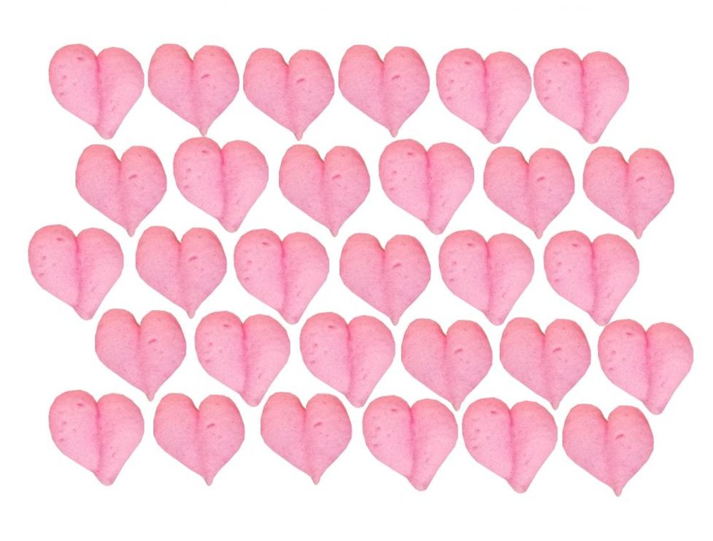 Rózsaszín cukor szív dekoráció - Fagoš